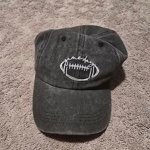 Unbranded Black Gameday Football Baseball Cap One Size